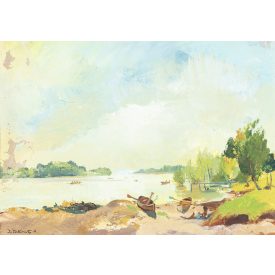 Istókovits Kálmán: Evezősök a Dunán