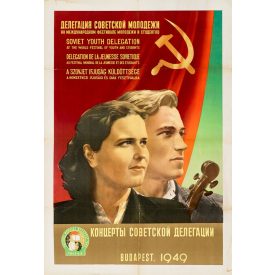   A szovjet ifjúság küldöttsége az ifjúság és diákság nemzetközi ünnepélyén, 1949